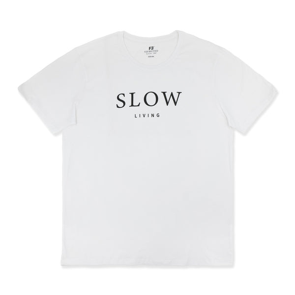 חולצה מודפסת Slow Living מידות גדולות גבר 4XL-7XL