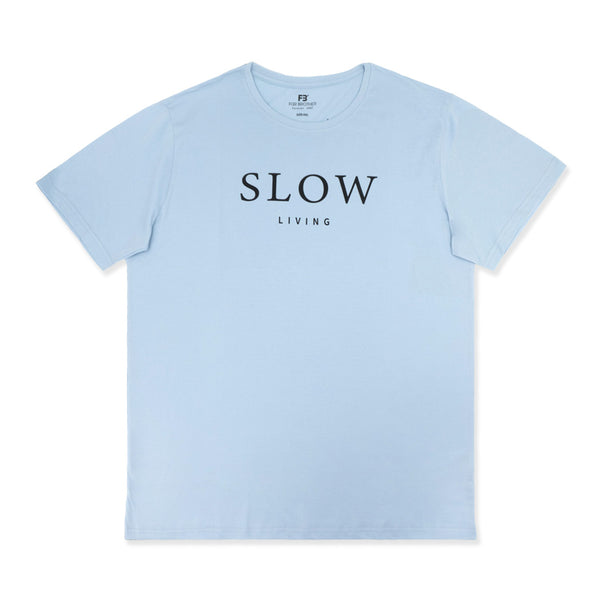 חולצה מודפסת Slow Living מידות גדולות גבר 4XL-7XL