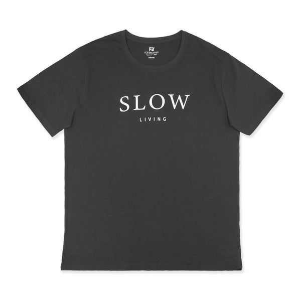 חולצה מודפסת Slow Living מידות גדולות גבר 4XL-7XL