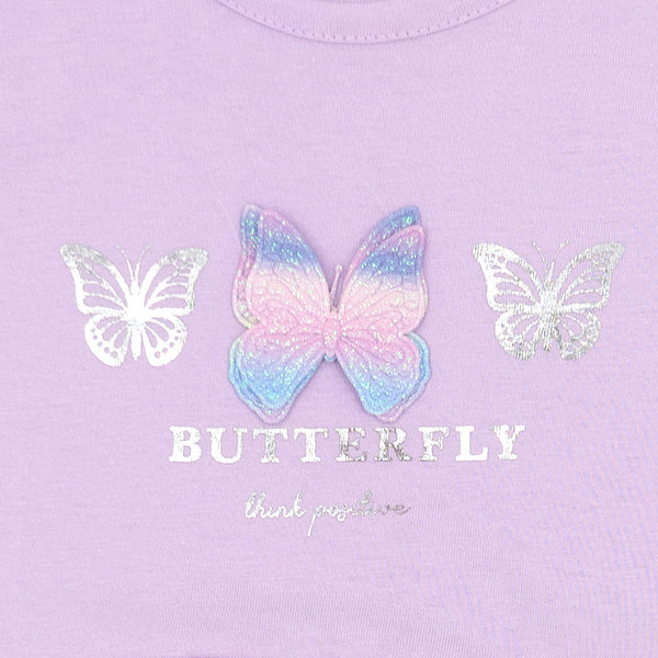 שמלה עם פאץ' פרפר Butterfly בנות