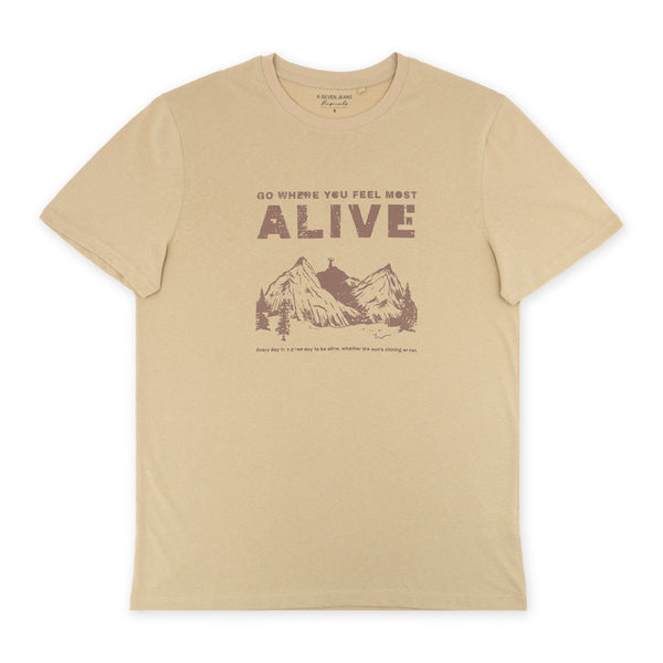 חולצה מודפסת Alive גברים S-XXL