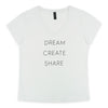 חולצה עם צווארון וי וגב ארוך Dream Create Share נשים 2-6