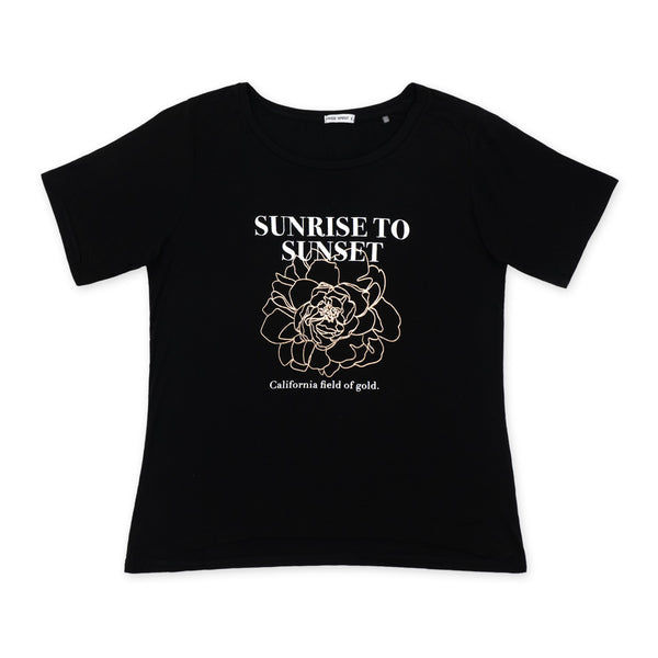 חולצת ויסקוזה מודפסת Sunrise To Sunset נשים