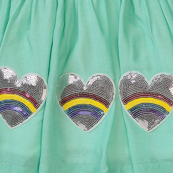 חצאית מינוטי עם לבבות פאייטים תינוקות ופעוטות 12-36M