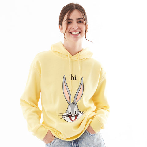 סווטשירט קפוצ'ון Looney Tunes באגס באני Hi נשים